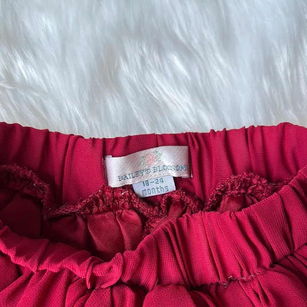Bailey’s Blossoms Red Kids Skirt girls Size 18-24 months - Picture 3 of 8